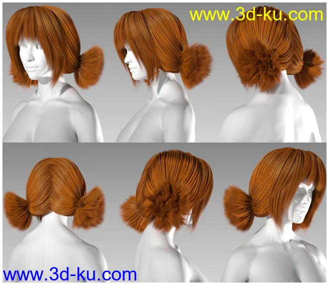 D4M Mercy Hair for Genesis 3 Female(s)模型的图片15