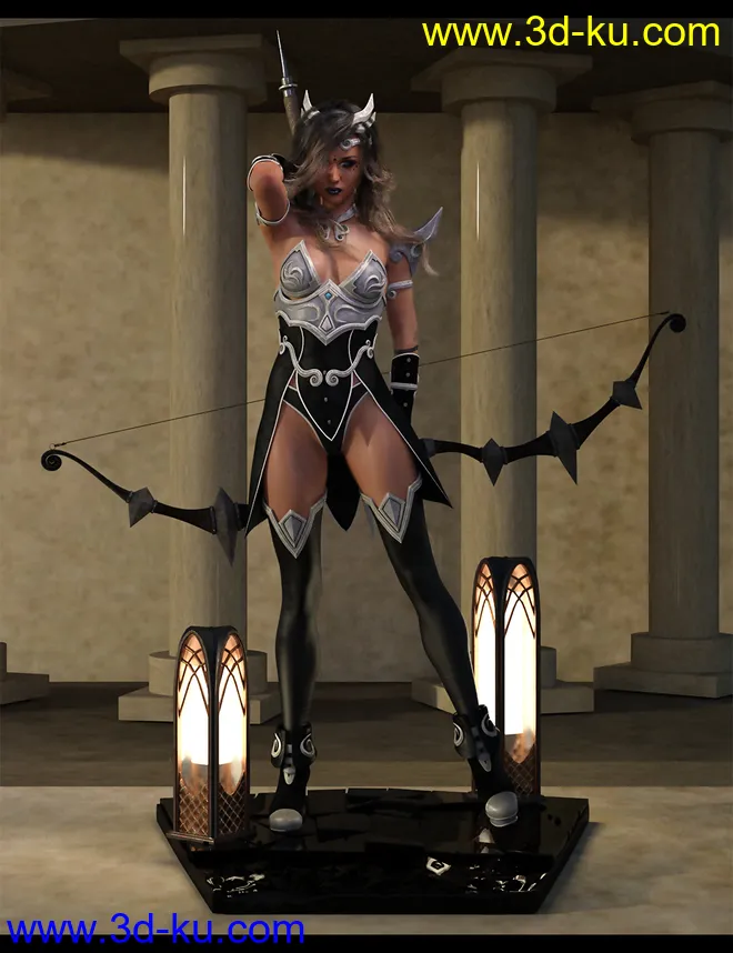 Dark Archer Poses for Genesis 8 Female模型的图片1