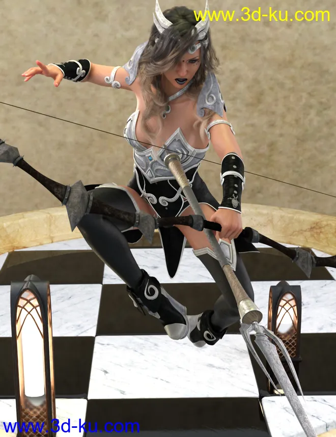 Dark Archer Poses for Genesis 8 Female模型的图片2