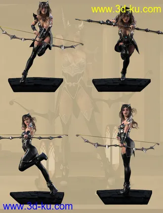 3D打印模型Dark Archer Poses for Genesis 8 Female的图片