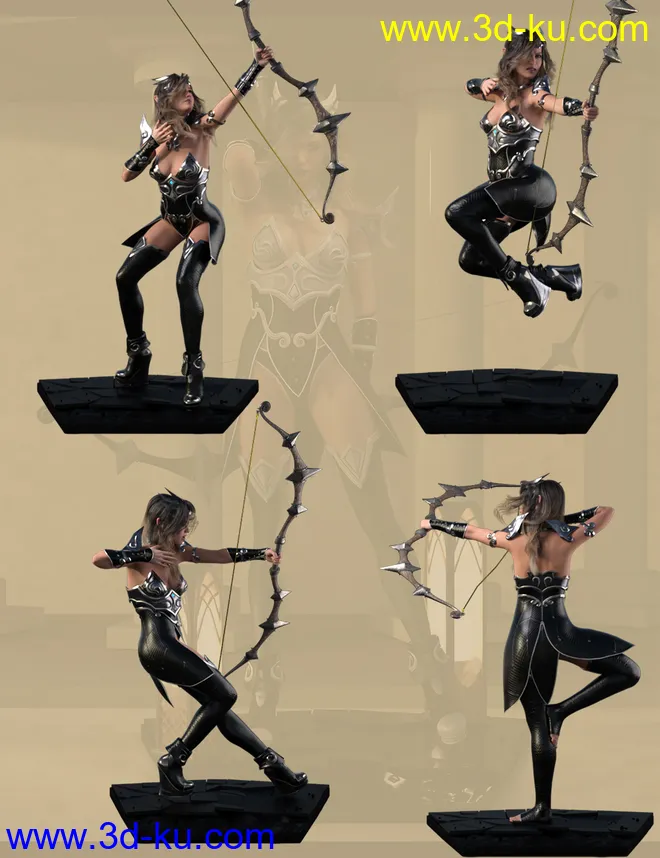 Dark Archer Poses for Genesis 8 Female模型的图片7