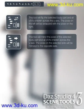 3D打印模型Daz Studio 4 Scene Tools Set 3 - Pose Symmetry的图片