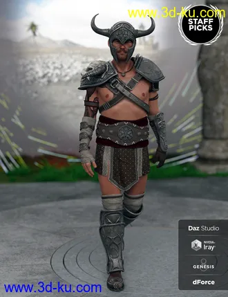 3D打印模型Deadly Warrior Armor for Genesis 8 Male(s)的图片