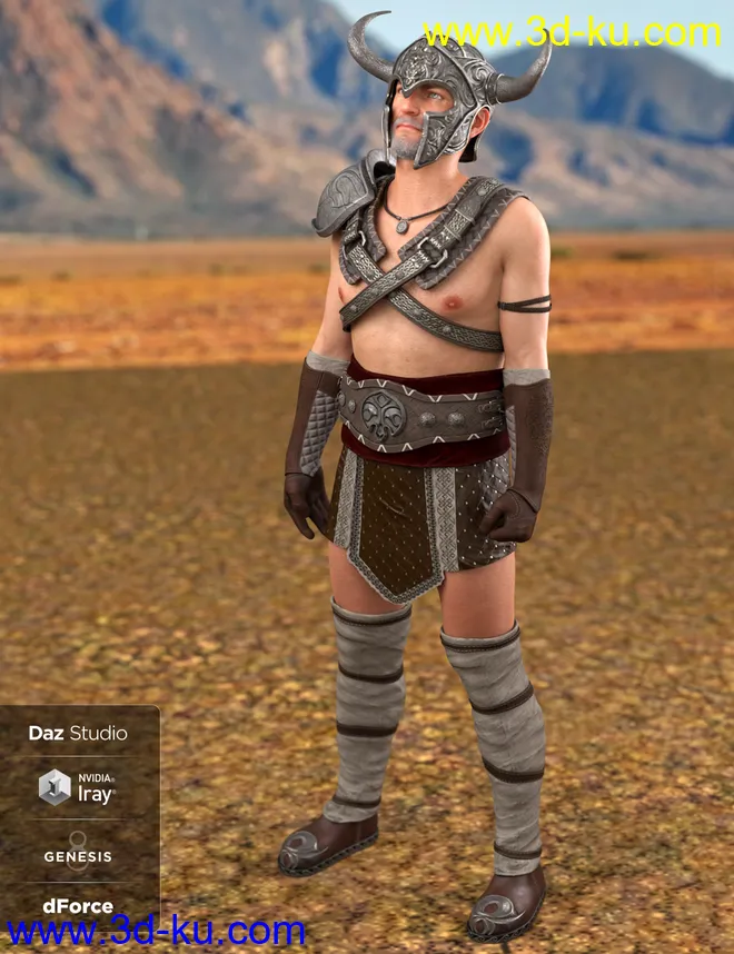 Deadly Warrior Armor for Genesis 8 Male(s)模型的图片2