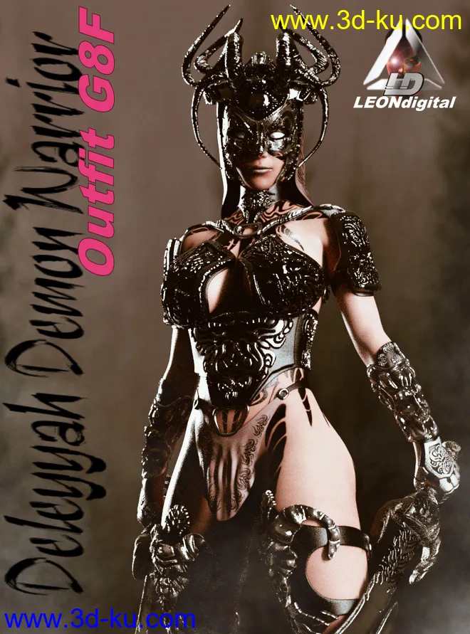 Deleyyah Demon Warrior Outfit G8F模型的图片1