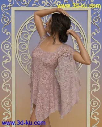 3D打印模型dForce - Belinda Dress for G8F的图片