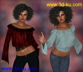 3D打印模型dForce - Ruffles Top for G8F的图片