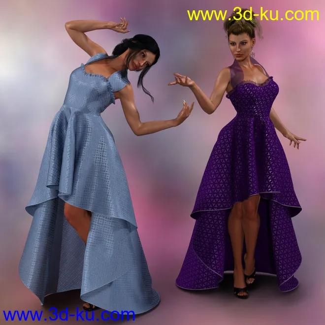 dForce - Train Dress for G8F模型的图片1