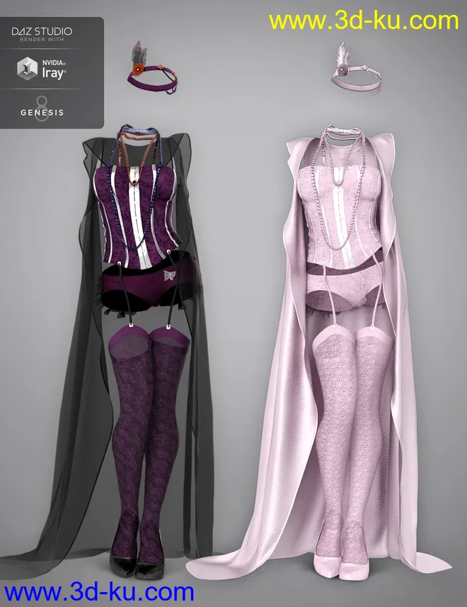 dForce 1920s Boudoir Textures模型的图片7