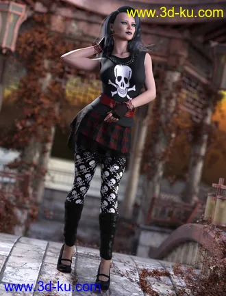 3D打印模型dForce 80's Valley Girl Outfit for Genesis 8 Female(s)的图片