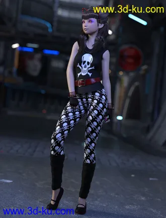 3D打印模型dForce 80's Valley Girl Outfit for Genesis 8 Female(s)的图片