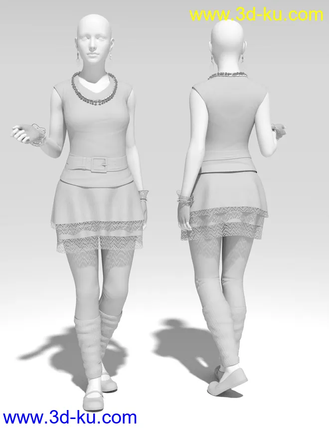 dForce 80's Valley Girl Outfit for Genesis 8 Female(s)模型的图片11