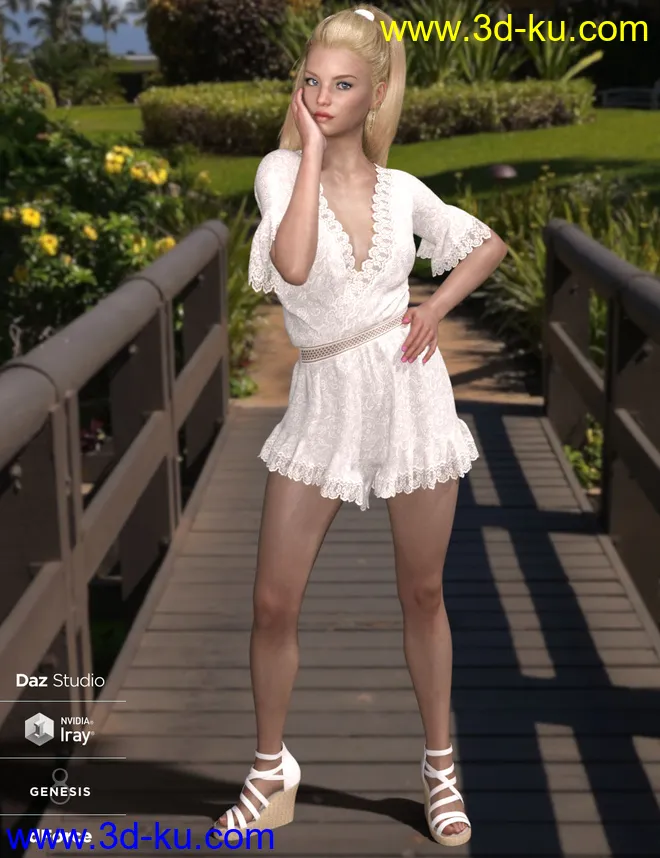 dForce Addison Outfit for Genesis 8 Female(s)模型的图片1