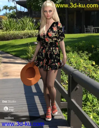 3D打印模型dForce Addison Outfit for Genesis 8 Female(s)的图片