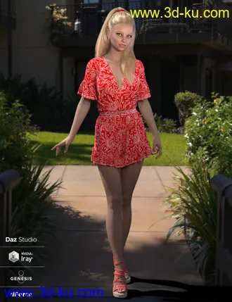 3D打印模型dForce Addison Outfit for Genesis 8 Female(s)的图片