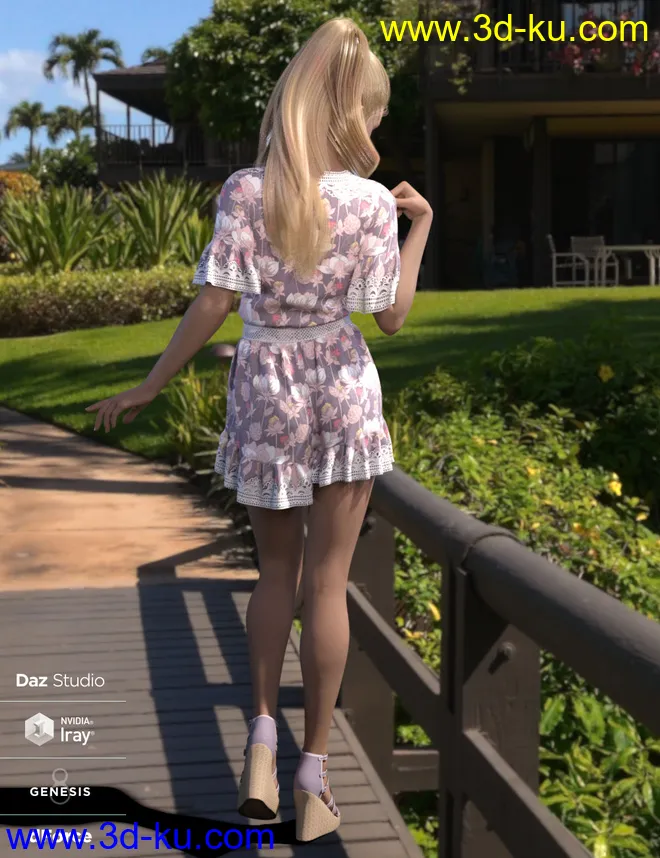 dForce Addison Outfit for Genesis 8 Female(s)模型的图片8