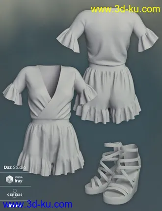 3D打印模型dForce Addison Outfit for Genesis 8 Female(s)的图片