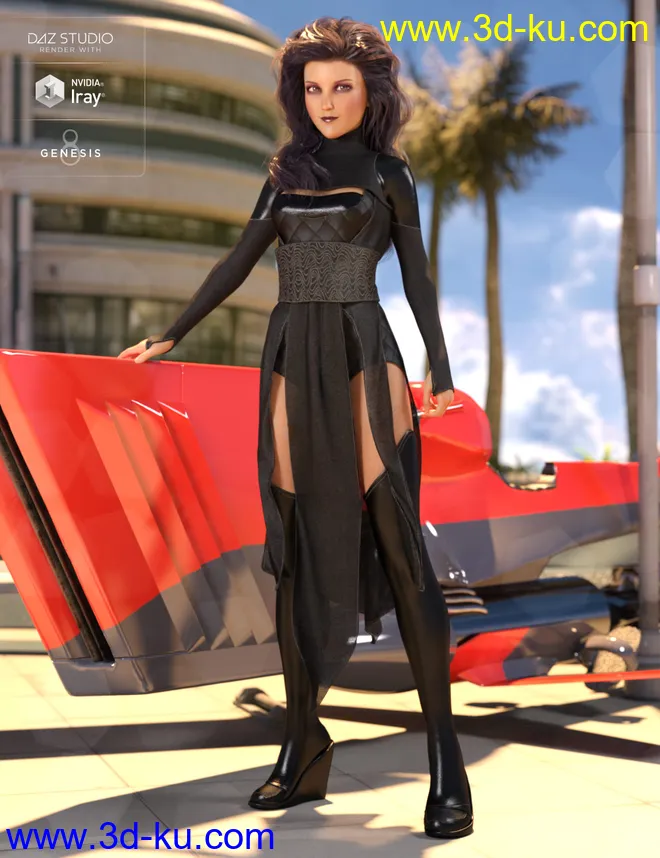 dForce Akemi Outfit for Genesis 8 Female(s)模型的图片4