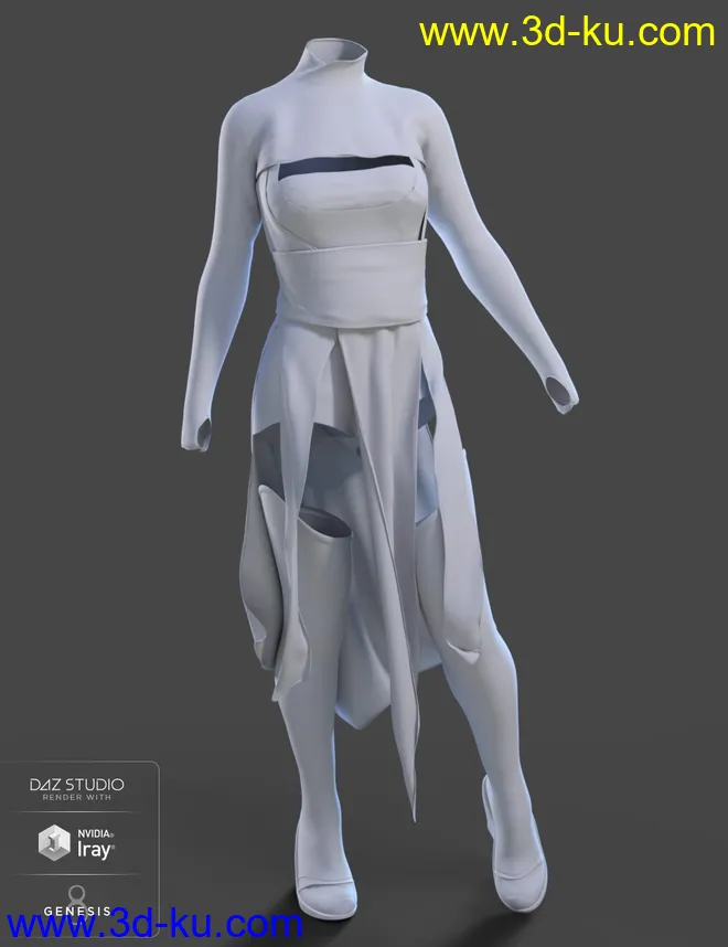 dForce Akemi Outfit for Genesis 8 Female(s)模型的图片5