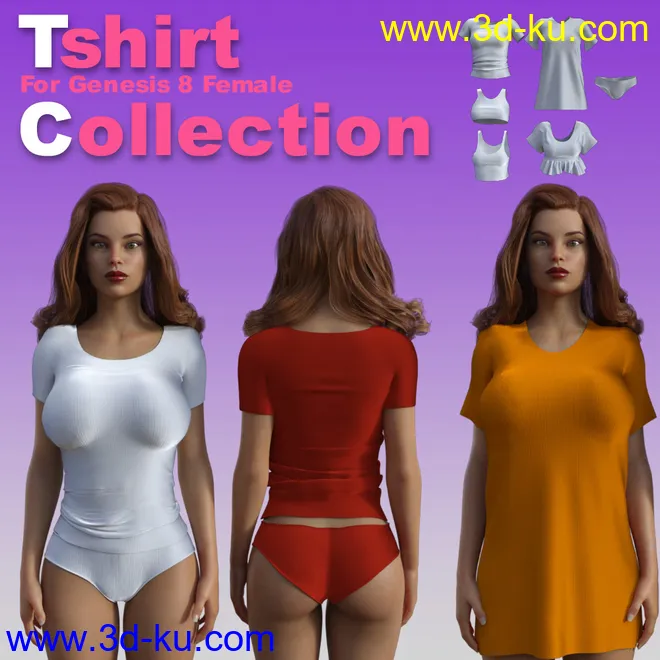 dForce and standard conforming Tshirt Collection for G8F模型的图片1