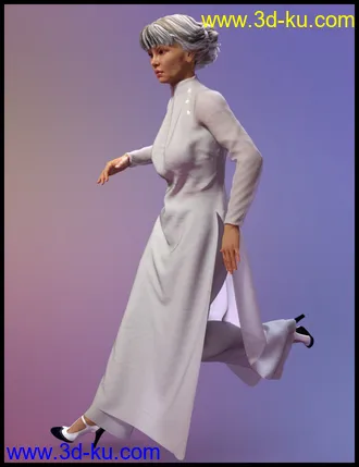 3D打印模型dForce Ao Dai Outfit for Genesis 8 Female(s)的图片