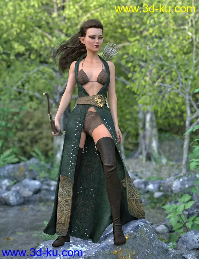 dForce Azahara Outfit for Genesis 8 Female(s)模型的图片1