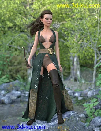 3D打印模型dForce Azahara Outfit for Genesis 8 Female(s)的图片