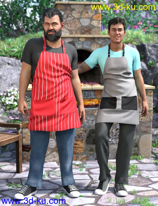 dForce Backyard BBQ Outfit Textures模型的图片1