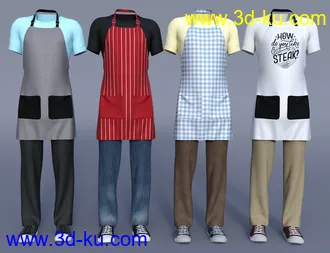 3D打印模型dForce Backyard BBQ Outfit Textures的图片