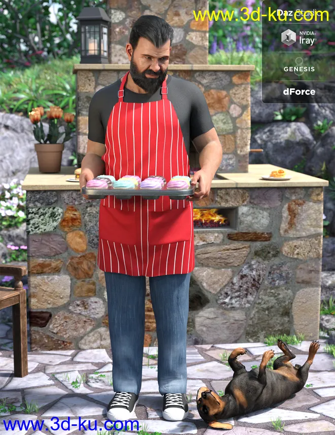 dForce Backyard BBQ Outfit Textures模型的图片4