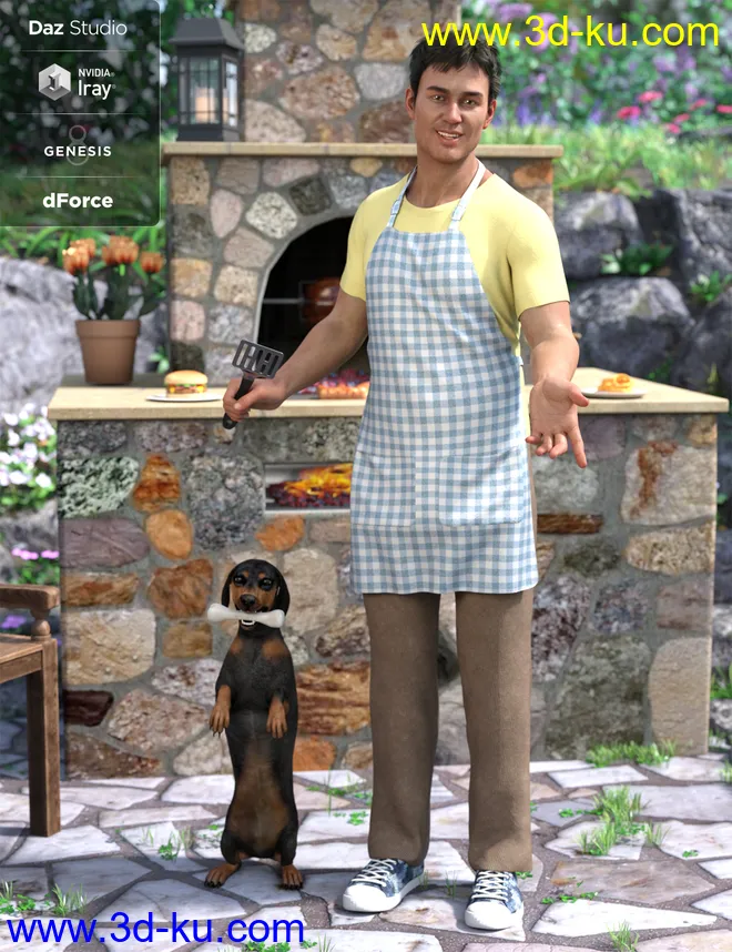 dForce Backyard BBQ Outfit Textures模型的图片5