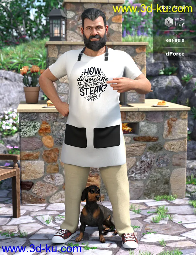 dForce Backyard BBQ Outfit Textures模型的图片6