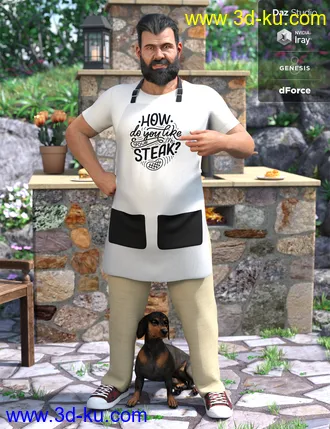 3D打印模型dForce Backyard BBQ Outfit Textures的图片