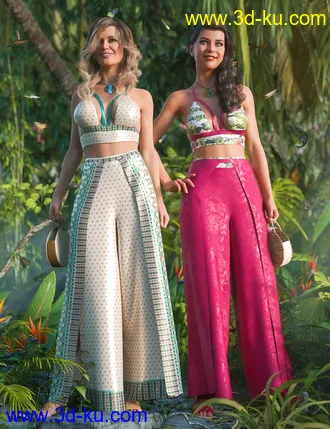 3D打印模型dForce Bali Babe Outfit Textures的图片