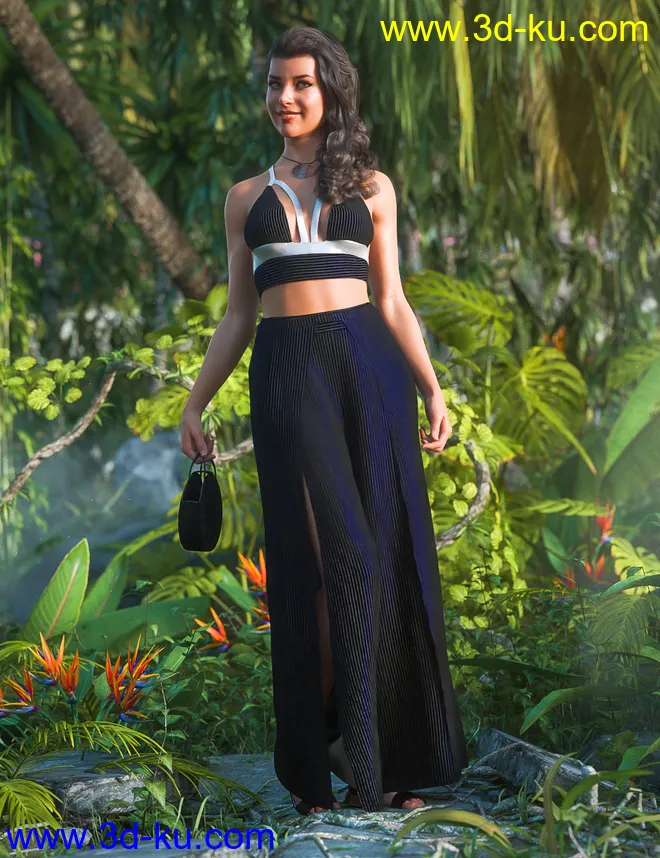 dForce Bali Babe Outfit Textures模型的图片3