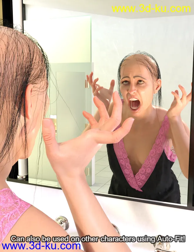 dForce Barely-There Hair for Genesis 8 Male(s)模型的图片5