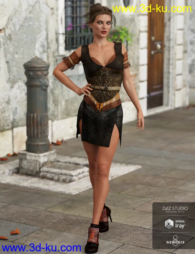 dForce Bellarose Outfit Textures模型的图片2