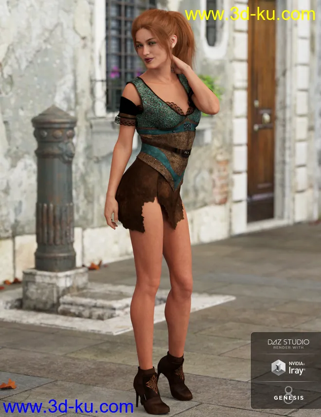 dForce Bellarose Outfit Textures模型的图片3