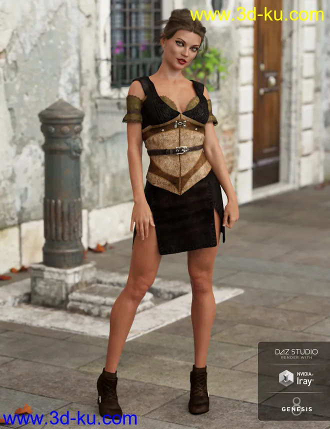 dForce Bellarose Outfit Textures模型的图片4