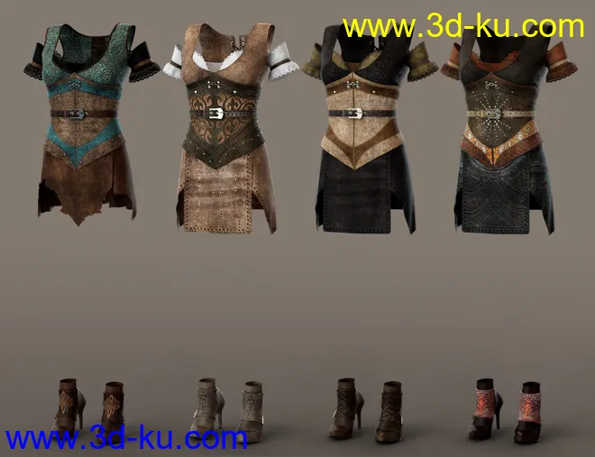 dForce Bellarose Outfit Textures模型的图片6