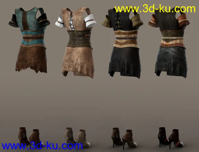 dForce Bellarose Outfit Textures模型的图片7