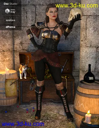 3D打印模型dForce Blackwater Guild Outfit for Genesis 8 Female(s)的图片