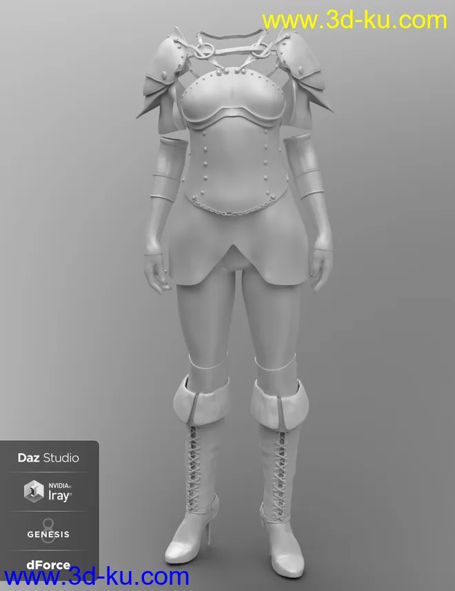 dForce Blackwater Guild Outfit for Genesis 8 Female(s)模型的图片2
