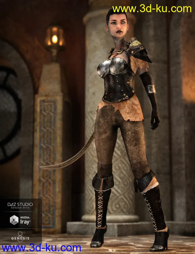 dForce Blackwater Guild Outfit Textures模型的图片2