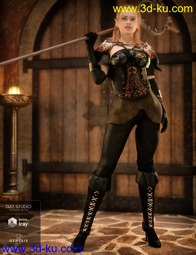 dForce Blackwater Guild Outfit Textures模型的图片5