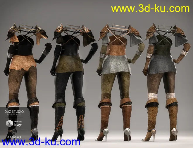 dForce Blackwater Guild Outfit Textures模型的图片7