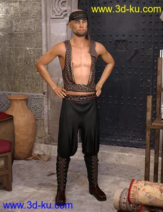 3D打印模型dForce Brahim for Genesis 8 Male(s)的图片