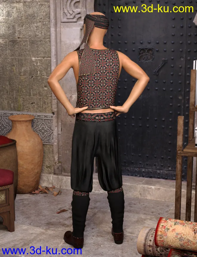 dForce Brahim for Genesis 8 Male(s)模型的图片3