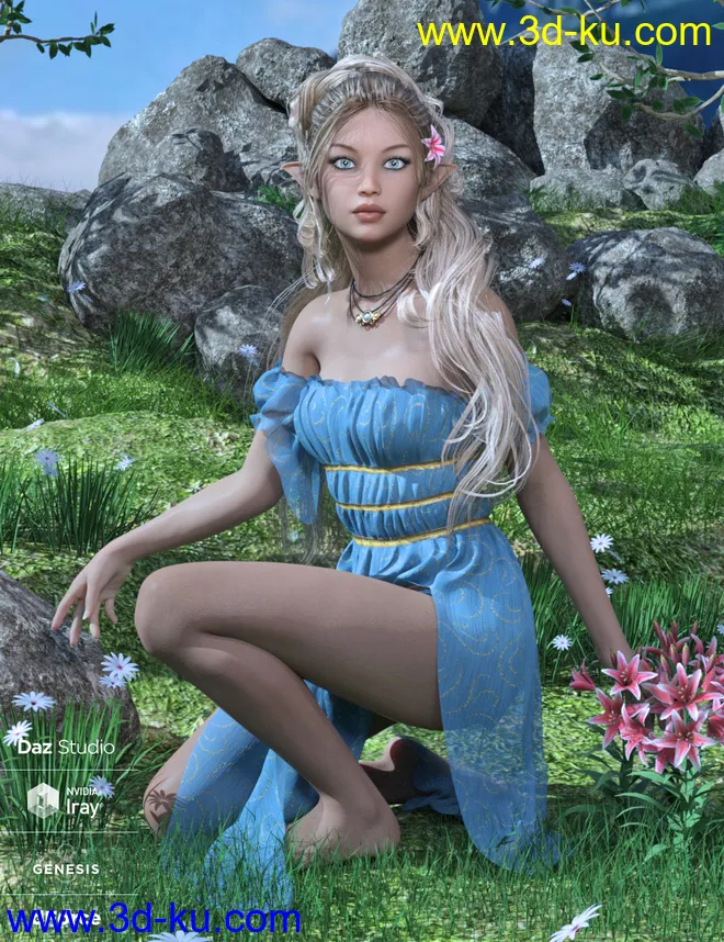 dForce Breena Outfit for Genesis 8 Female(s)模型的图片1