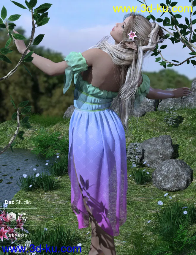 dForce Breena Outfit for Genesis 8 Female(s)模型的图片3